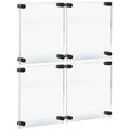 Azar Displays Floating Acrylic Gallery Wall Set of Four Floating Frames, Black, 8.5 in. x 11 in. Graphic Size, 4PK 105514-BLK-4PK